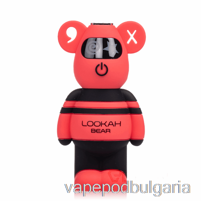 Vape 10000 Дръпки Lookah Bear 510 батерия червена